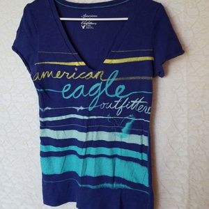 Blue Graphic T